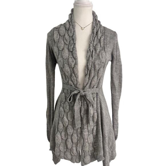 Say What Made In USA Longline 2000s Vintage Grey Belt To Wrap In Size Women’s M - Picture 1 of 4